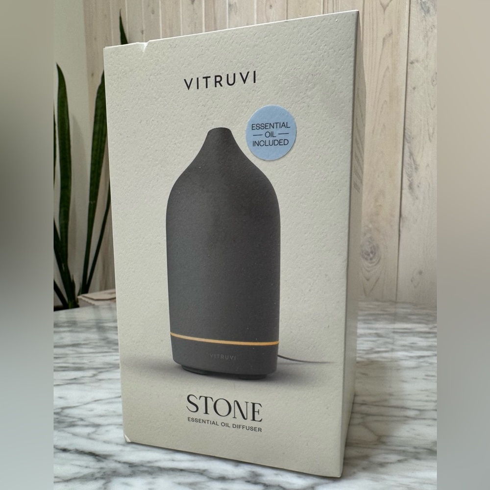 Vitruvi, Stone, Essential Oil Diffuser, Charcoal